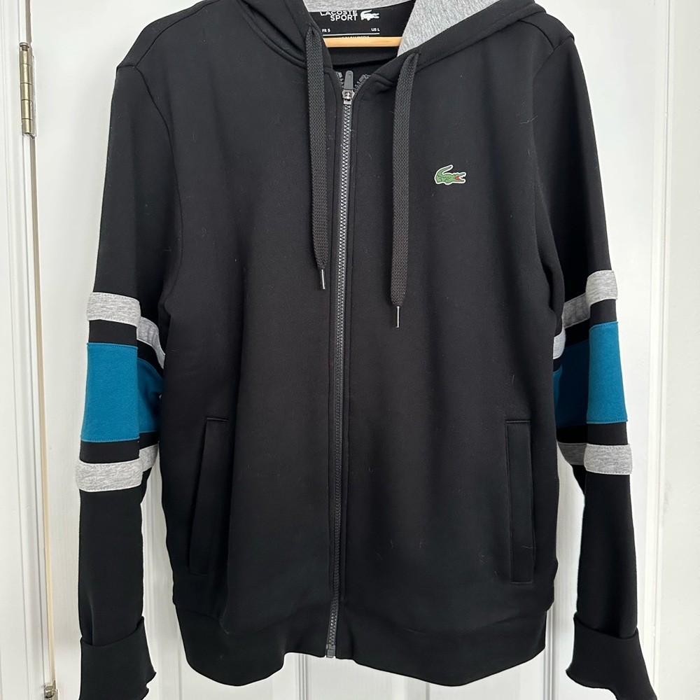 Lacoste zip up hoodie - basically brand new